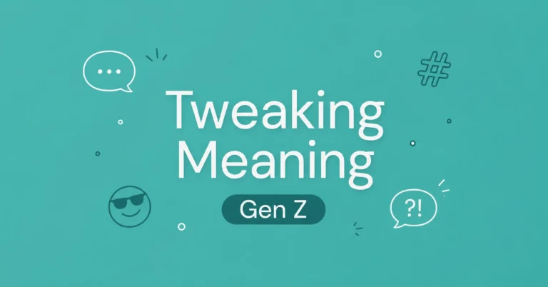 Tweaking Meaning explained in a modern Gen Z slang graphic