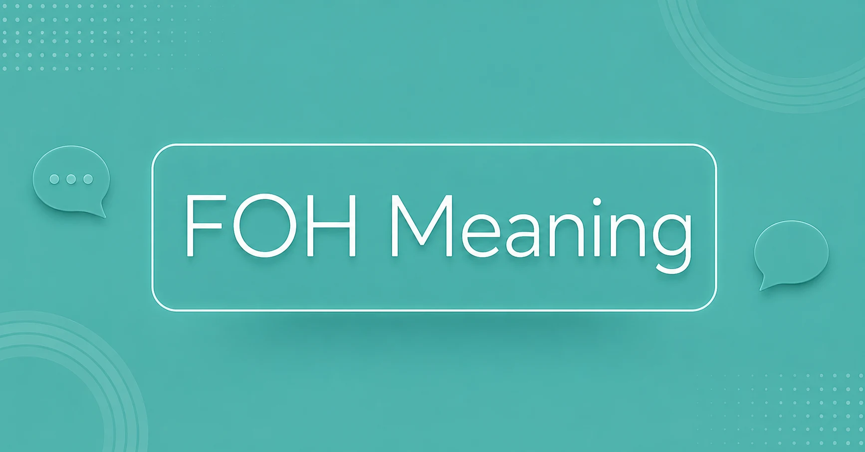 FOH Meaning slang explained with real text examples