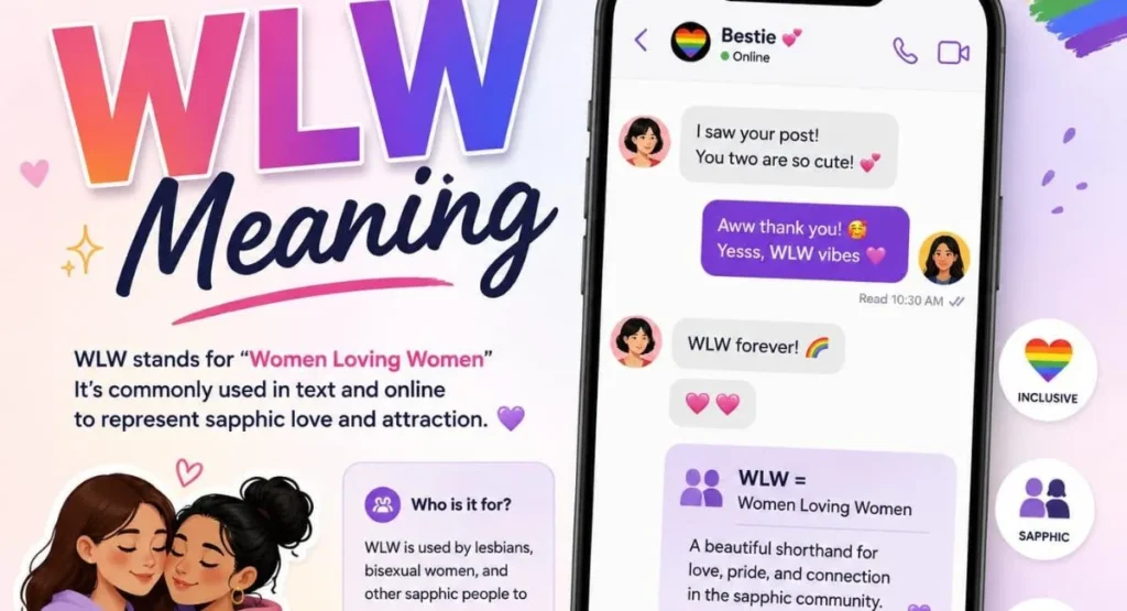 WLW meaning explained with text slang and LGBTQ+ terminology