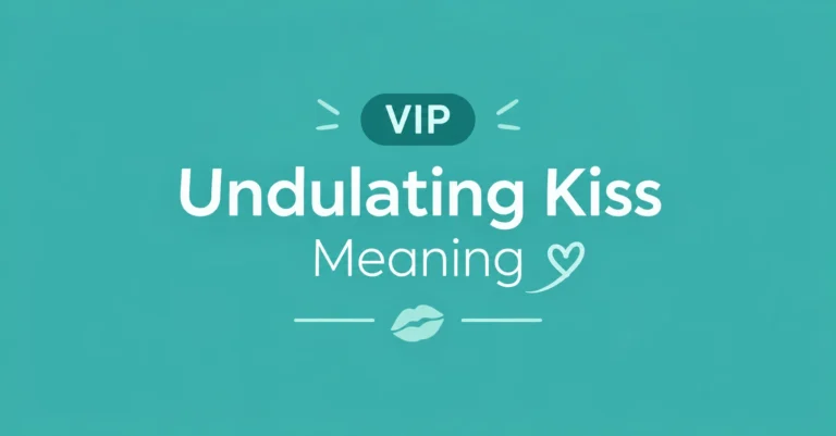 Undulating kiss meaning explained with a simple romantic design