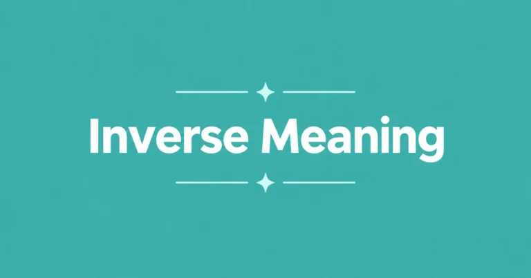 Inverse Meaning definition and explanation