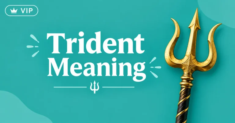 Trident Meaning featured image with a golden trident symbol