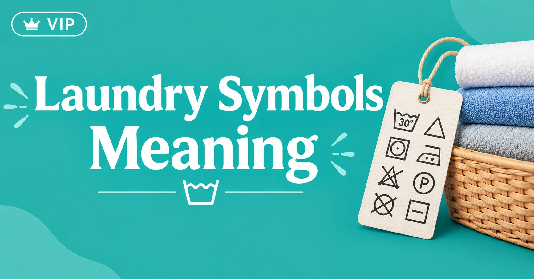 Laundry Symbols Meaning featured image with clothing care symbols