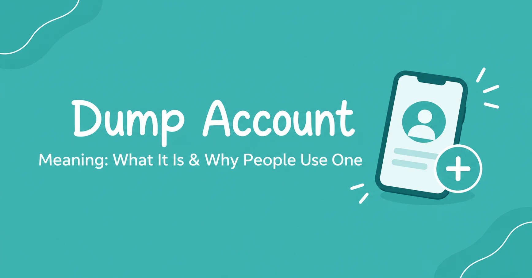 Dump Account Meaning explained with a social media account illustration