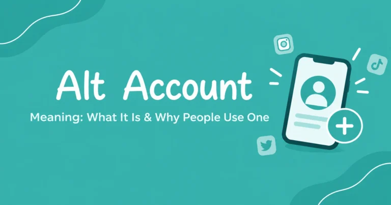Alt Account meaning explained with a social media account illustration