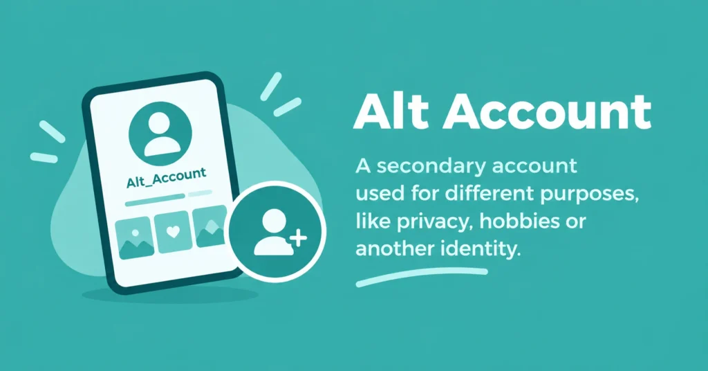 “Alt Account meaning explained with a secondary social media profile.”