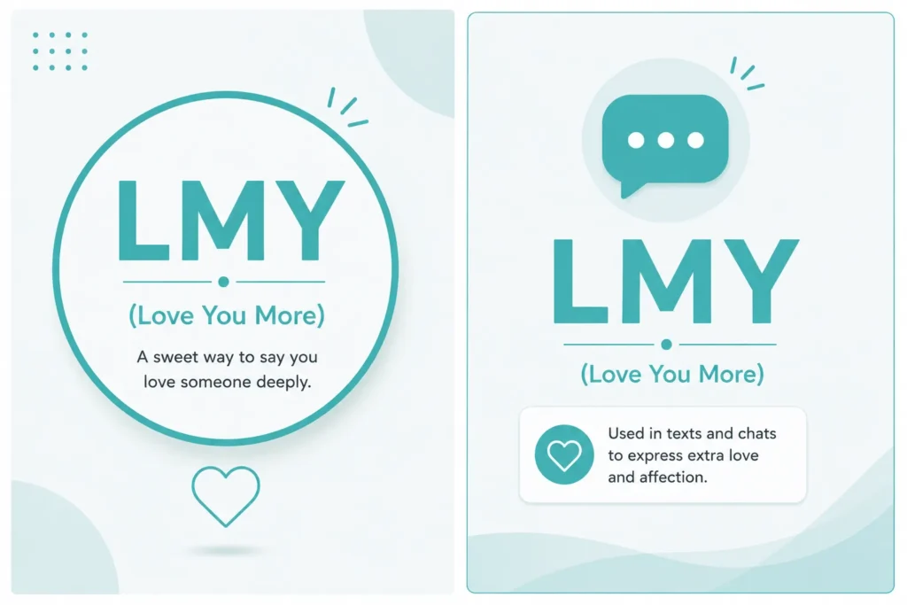 LMY meaning in text showing Love You More with a heart icon