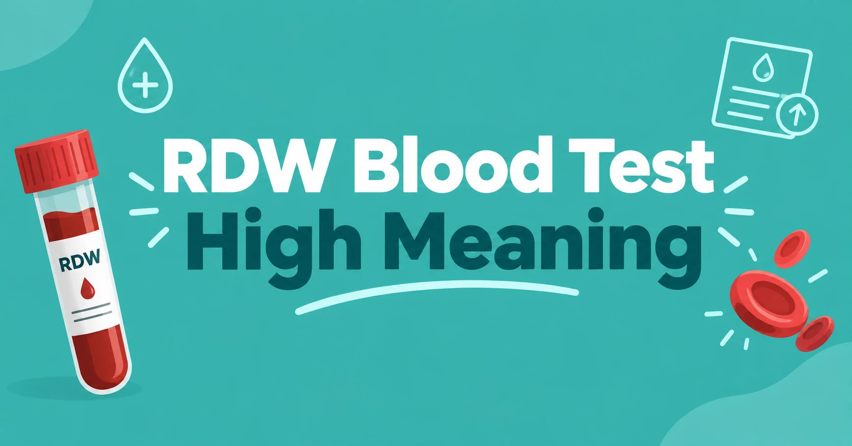 RDW Blood Test High Meaning explained with a blood test illustration