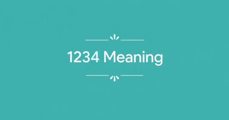 1234 Meaning featured image with clean teal background and centered text