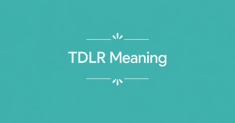 TDLR Meaning featured image with teal background and centered text