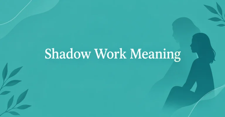 Shadow Work Meaning explained with a reflective shadow work concept illustration