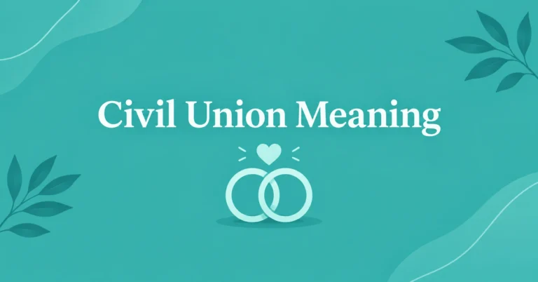 Civil Union Meaning with a modern civil partnership illustration