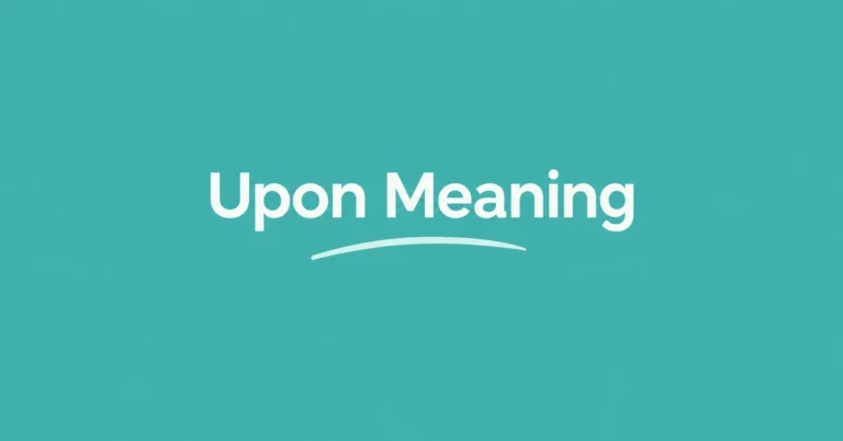 Upon Meaning displayed in white text on a teal background.
