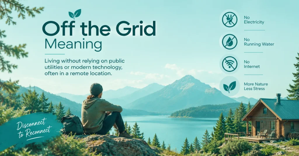 Off the Grid Meaning  Living Independently Away from Public Utilities in a Remote Cabin